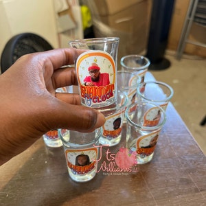 Personalized Shot Glasses, Custom Bulk Shot Glasses, Birthday Decorations, Birthday Gift, Bachelors Party Gift, Face Sticker Gift