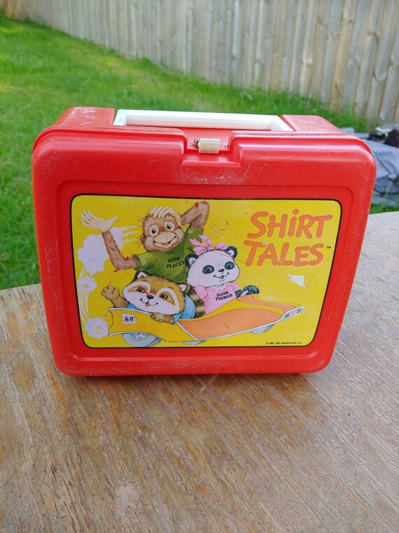 Vintage Shirt Tales Plastic Lunchbox Thermos 1980