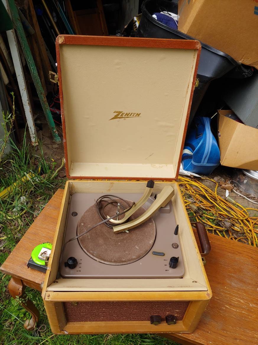Vintage zenith tube Portable Record Player Music Retro mid Etsy