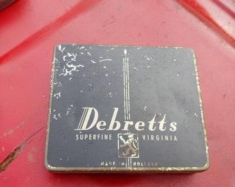 Vintage debretts Smoking Tobacco Tin pouch metal cigarette case metal pouch Tobacco  free shipping
