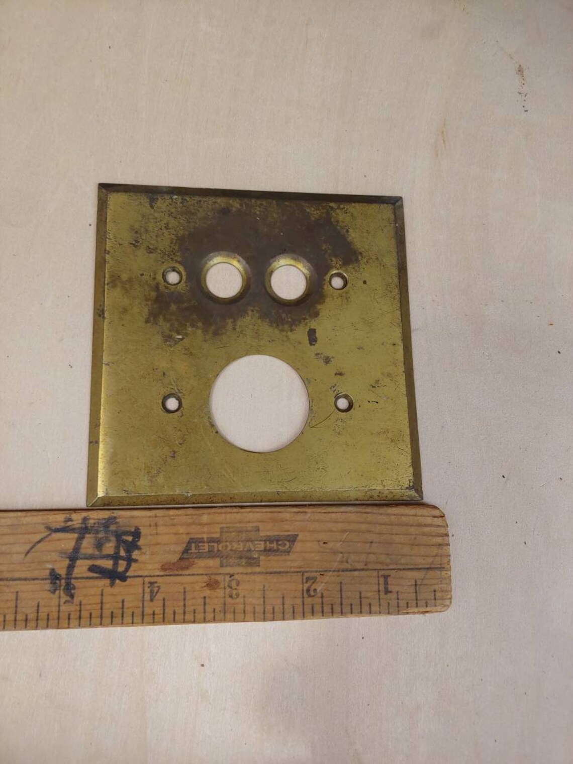 ANTIQUE VINTAGE BRASS light fixture push button switch Etsy
