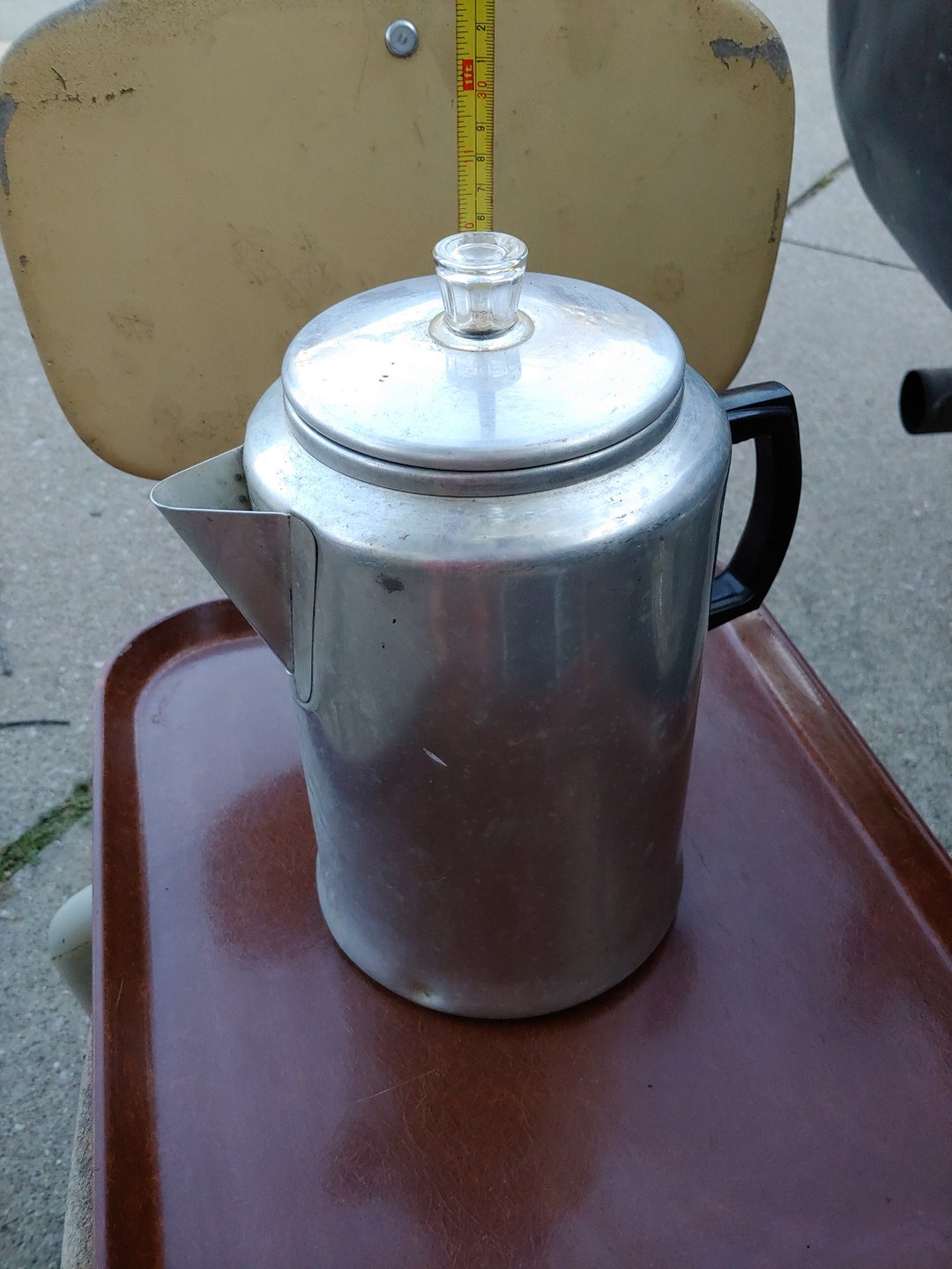 Vintage Aluminum 20 Cup Percolator Stove Top Coffee Maker Pot Etsy
