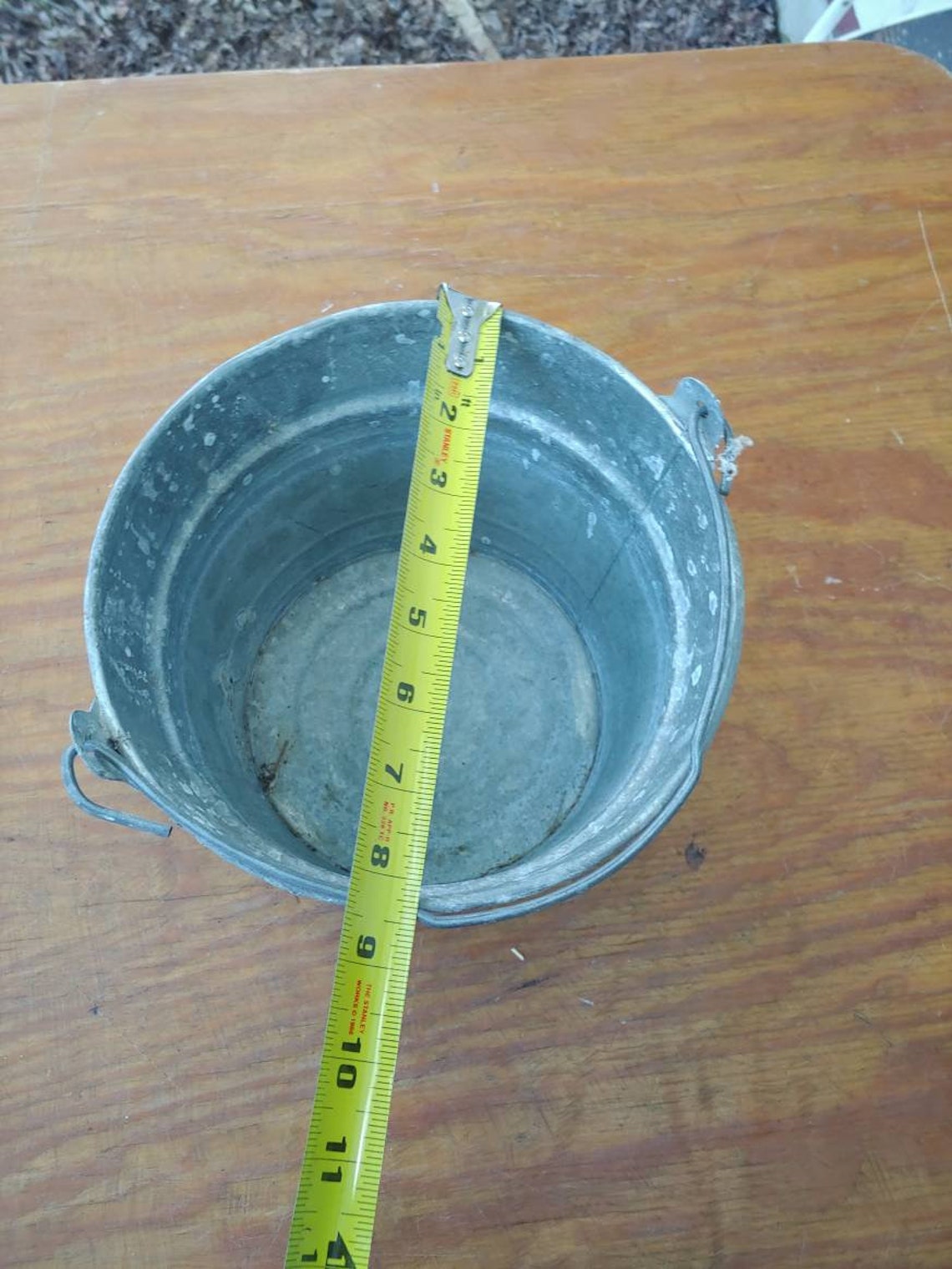 Vintage galvanized ash Charcoal Bucket with Handle/Planter Etsy