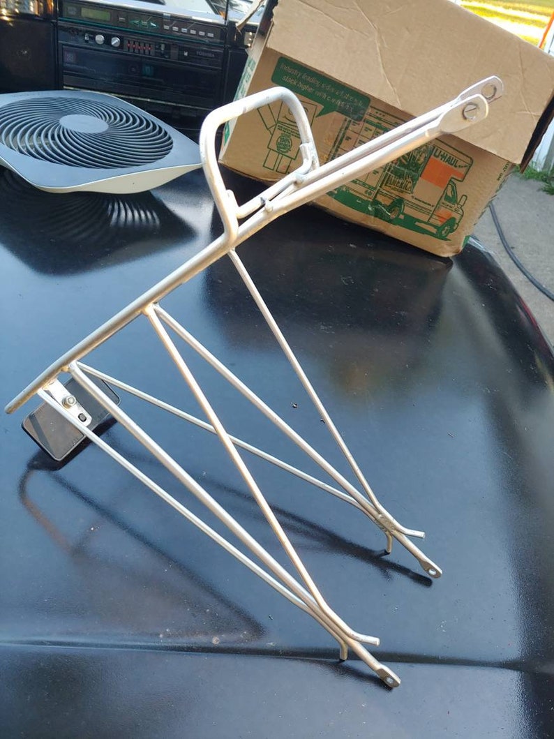 Vintage Bicycle Rear Saddle Baskets Galvanized Steel Wire Etsy