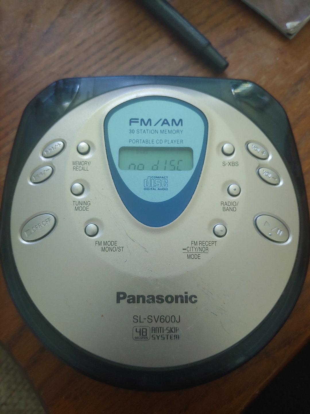 Panasonic SL-SV500 Portable Cd Player AM/FM Radio Blue and Silver ...