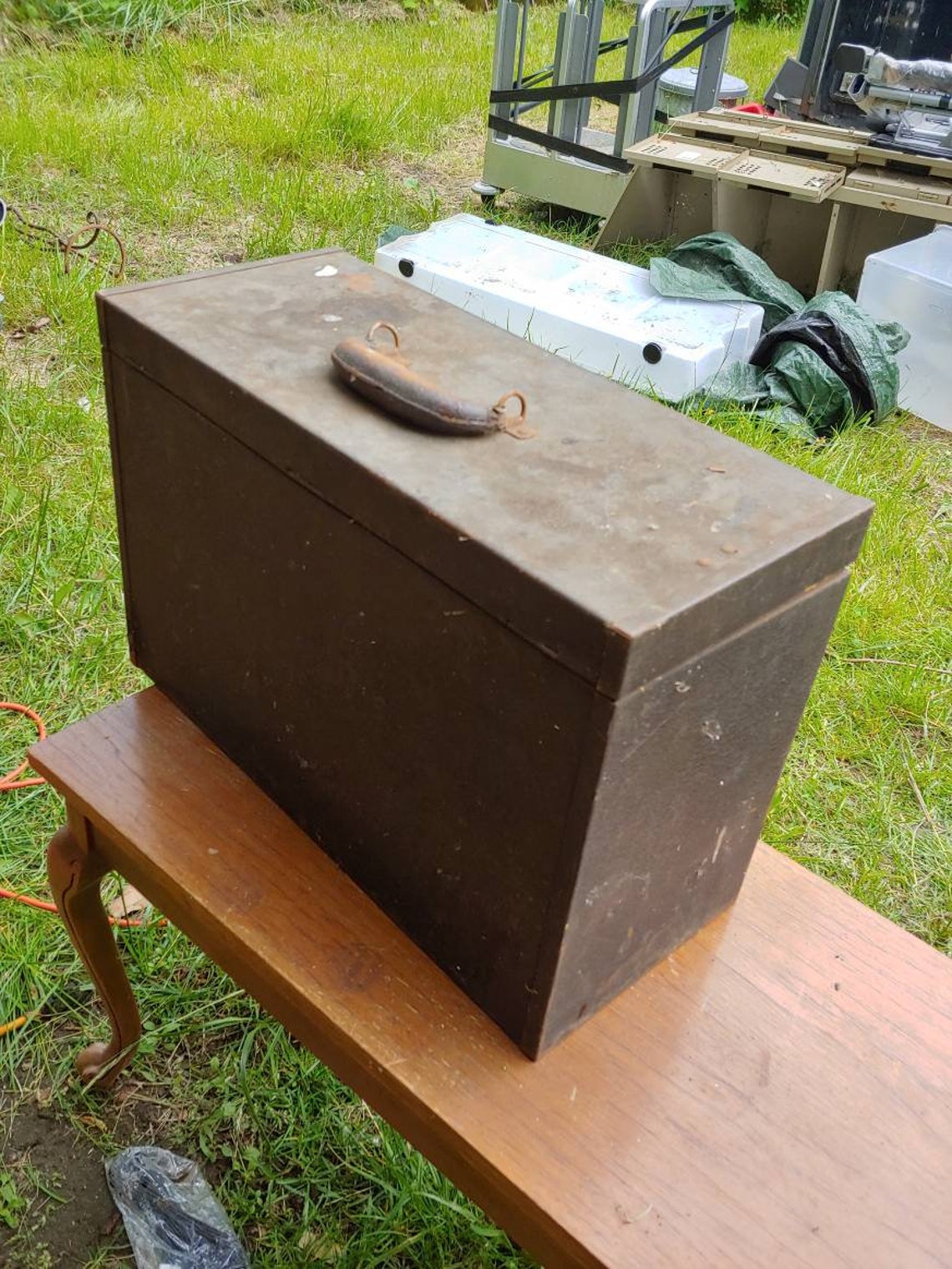 Antique Kennedy Machinist steel Tool Chest leather handle Etsy