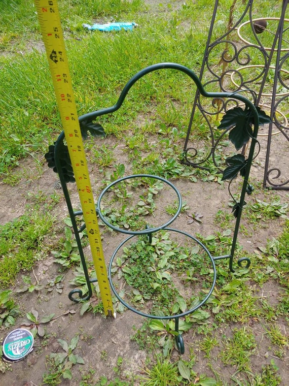 Vintage Wrought Iron Pot Standiron Plant Standvintage Flower Etsy