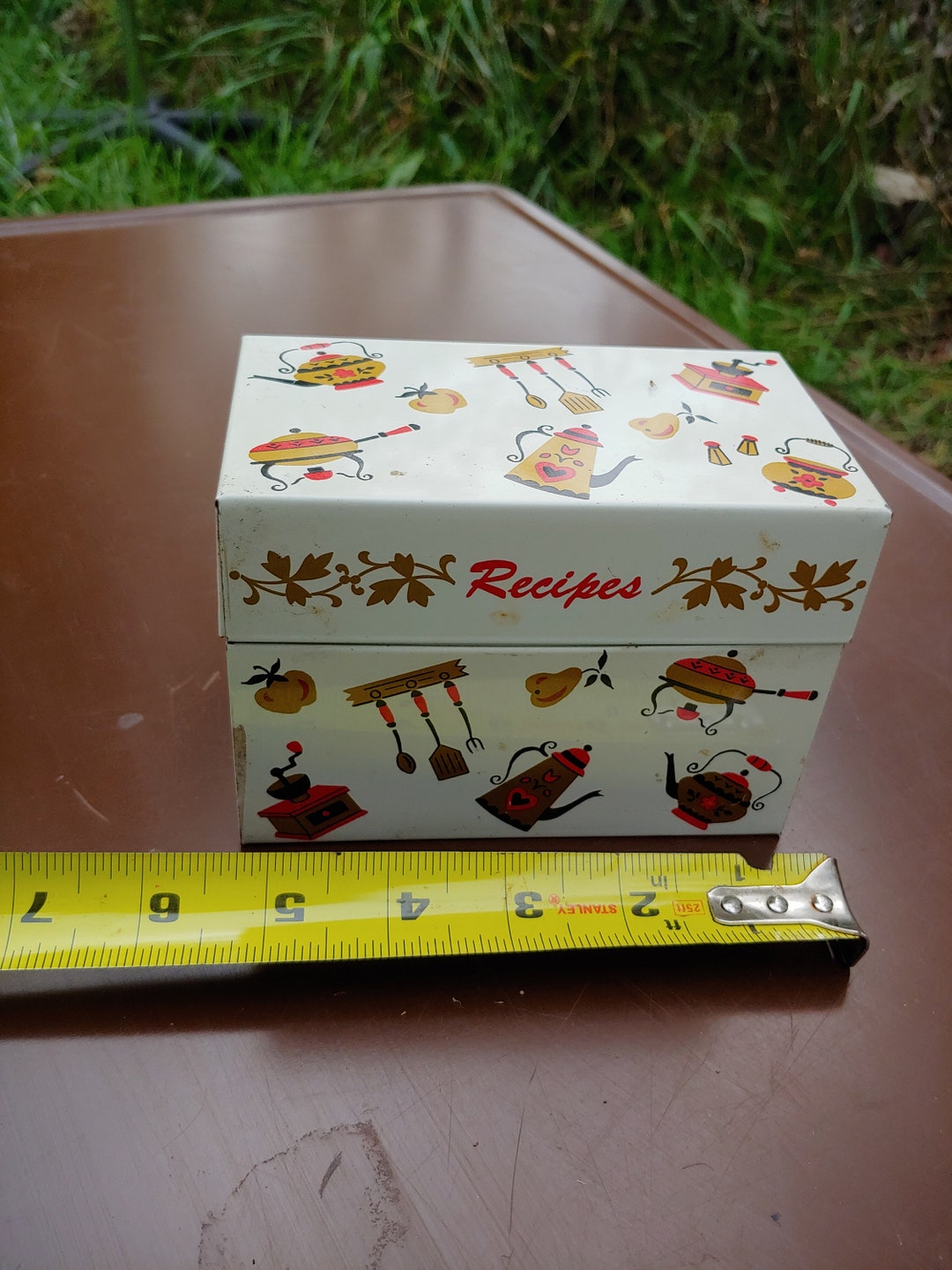Vintage Recipe Box Card Catalog Index File Box Kitchen Decor Etsy