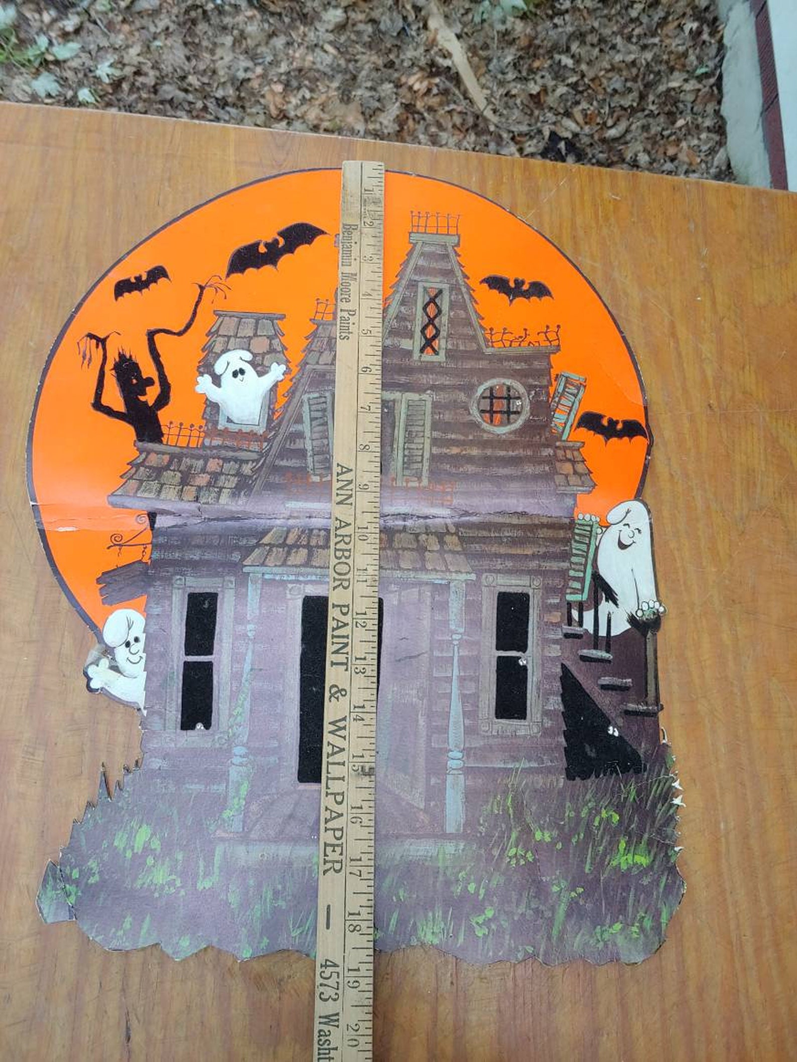 Vintage die cut dennison halloween decoration 1970s cardboard Etsy