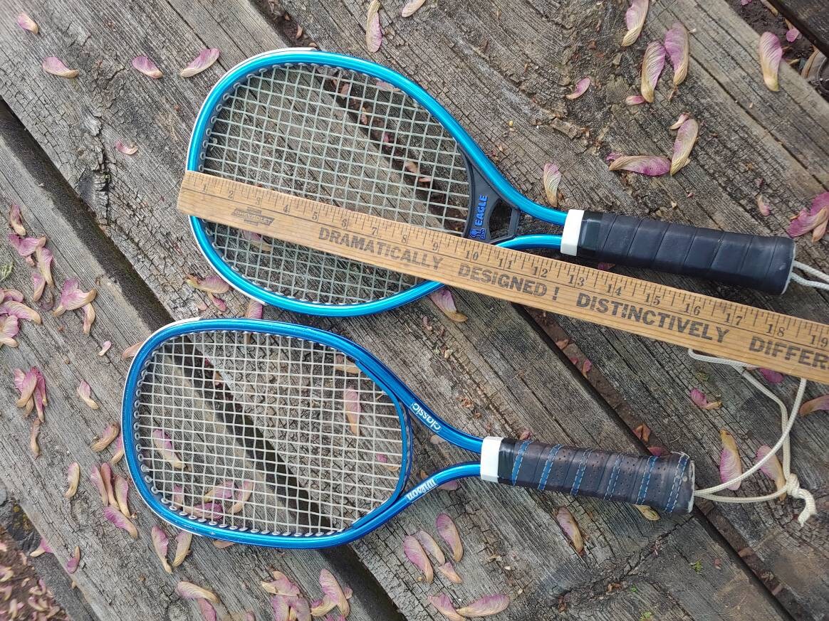 2 1970s Leach eagle Racquetball Racket blue Leach San Diego Etsy