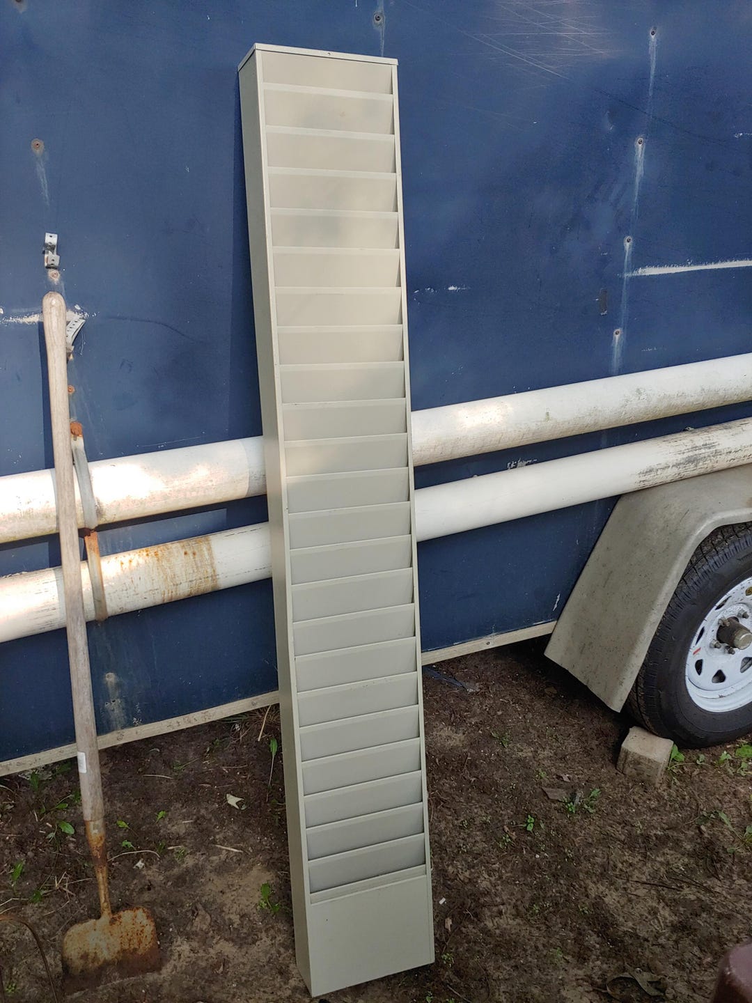 Vintage Job Ticket / Time Card Rack 5 1/2foot Tall Industrial File ...