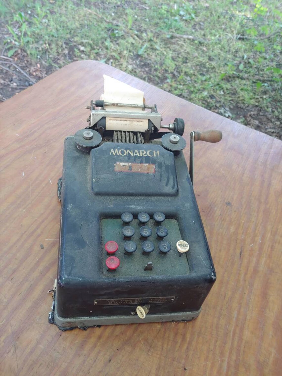 Antique monarch adding machine calculator 1930s deco office Etsy