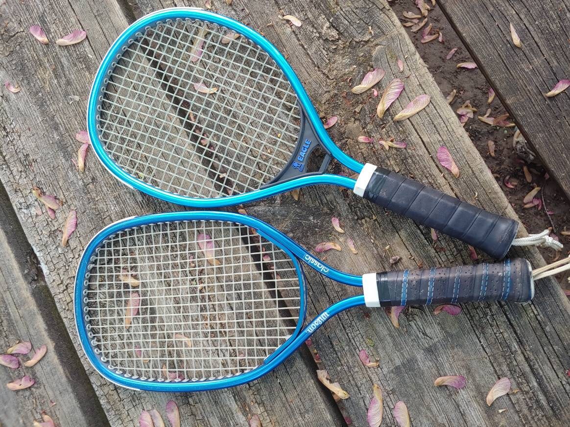 2 1970s Leach eagle Racquetball Racket blue Leach San Diego Etsy