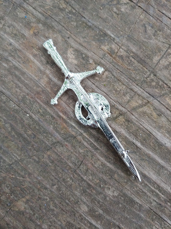 Antique Scottish Sword Dagger Dirk Brooch Kilt Pin