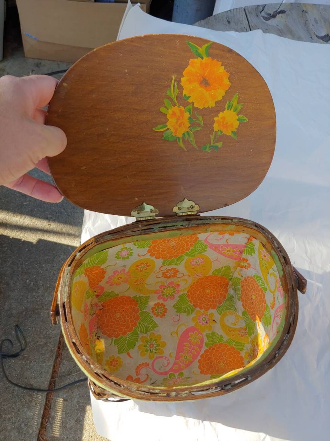 Picnic Basket Purse Wicker Baskets Wooden Basket Hand Woven Basket With