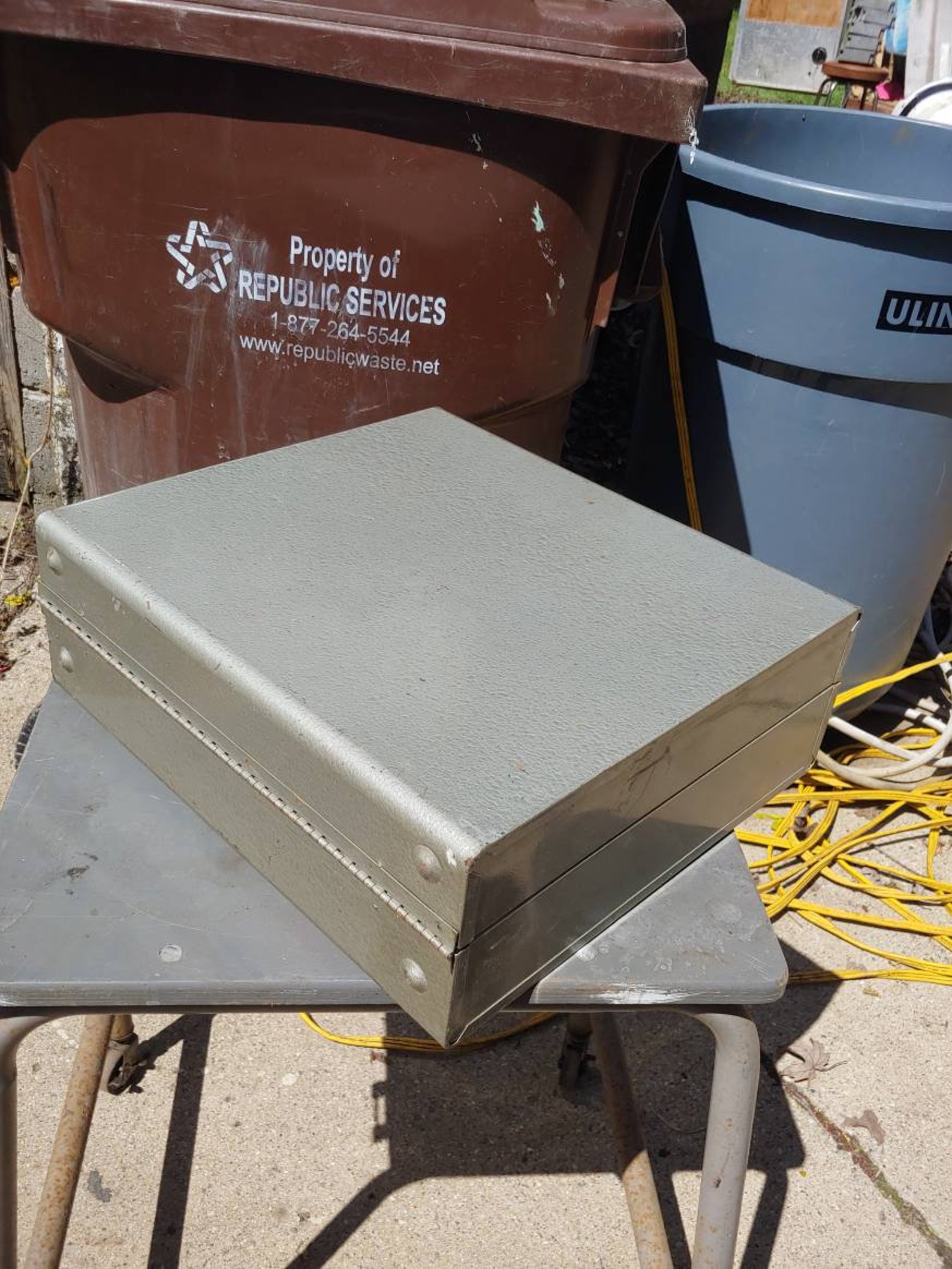 Vintage metal file box by Union Steel Chest Corp 1950's Etsy