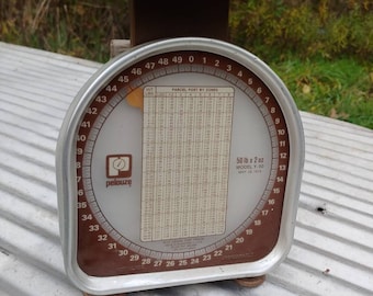 vintage kitchen scale. Postal scale retro shabby chic chippy paint 1970s free shipping wonderful patina
