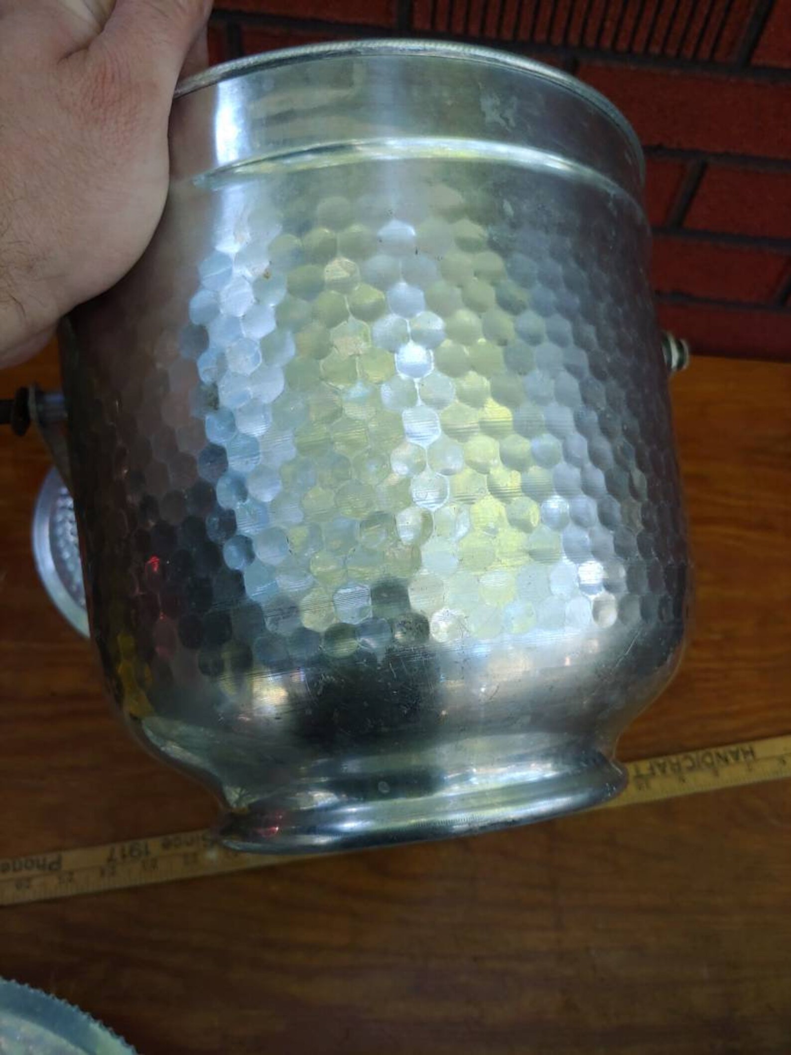 Vintage MCM Aluminum Ice Bucket Made In Italy 1950s large Etsy