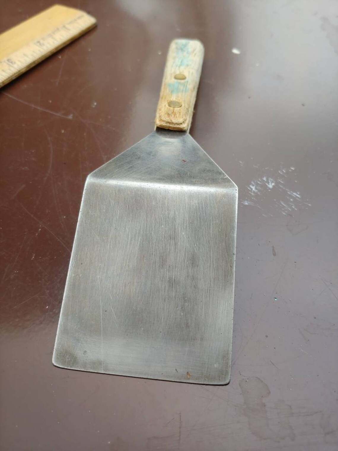Vintage Ekco Stainless Small Spatula Turner Wood Etsy