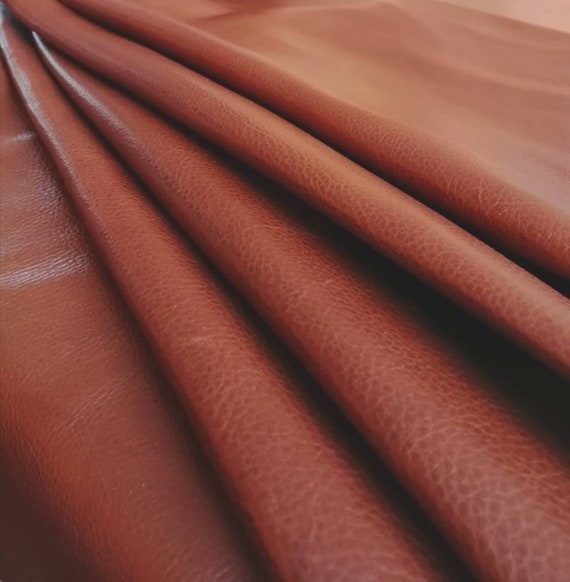 BRIGHT BROWN COLOR Leather Sheets Natural Leather Pieces for