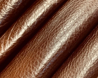 Dark Brown Italian Leather Sheets: Full Grain Aniline Leather for Crafting