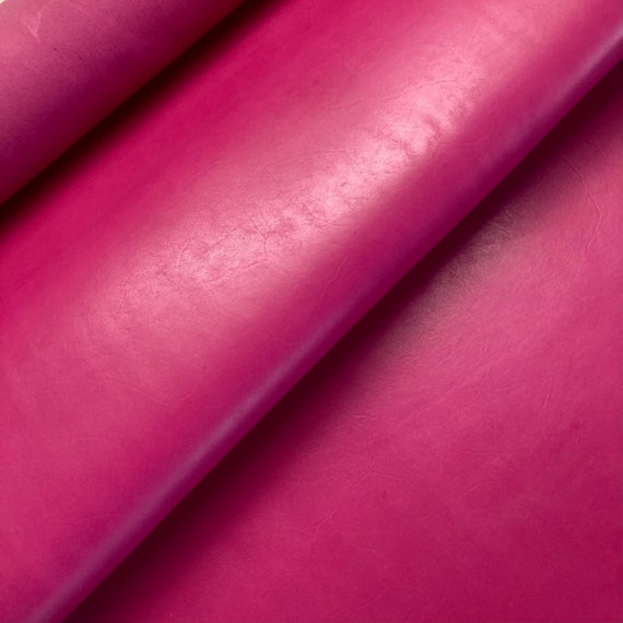 Vegetable Tanned Pink Leather Sheets: 2.4-2.6mm Crafting Leather