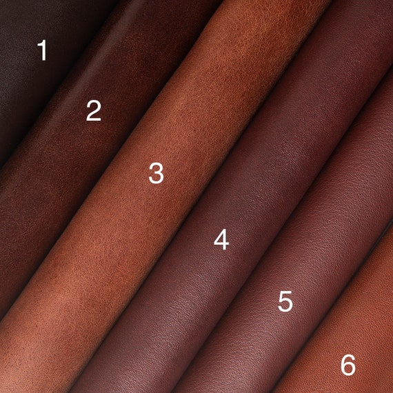 ITALIAN BROWN COLOR Leather Sheets Cognac Color Leather Natural