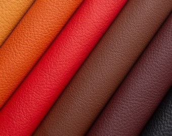 Real leather sheets Orange/red/brown/black leather Genuine leather fabric Leather supplies Natural cowhide leather pieces Upholstery leather