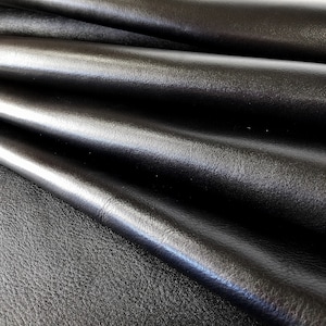 Feuilles en cuir véritable noir Nappa couleur noire Tissu en cuir véritable Accessoires en cuir Feuilles A4 en cuir pleine fleur aniline naturel doux et soyeux