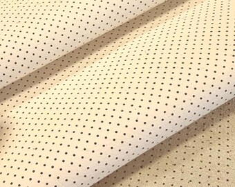 Vanilla color Perforated Genuine Leather Sheet: Italian Cowhide for Crafts