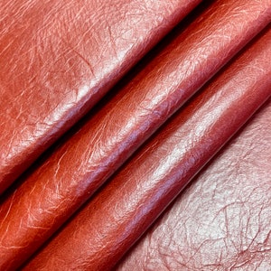 Colore MARRONE ROSSO ITALIANO morbida pelle per artigianato e fai da te Vera pelle Pelle naturale Pelle pieno fiore
