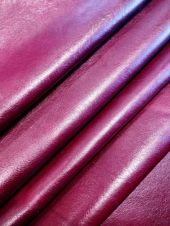 ITALIAN FUCHSIA COLOR Leather Sheets Natural Leather Pieces for