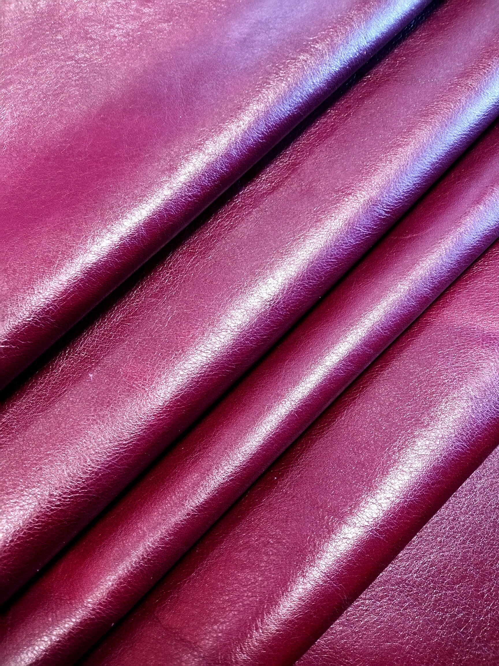 FUCHSIA COLOR Leather Sheets Natural Leather Pieces for Crafting