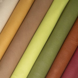 ITALIENISCHES LEDER Echtleder Blätter Naturlederstücke Leder für Handwerk und DIY Rindsleder Grün Beige Braun Rotes Leder