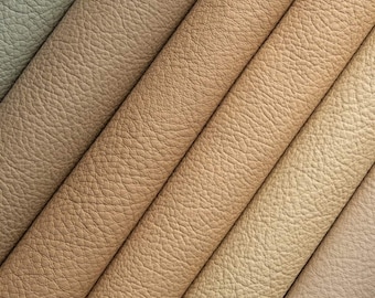 Beige Italian Leather Sheet: Full Grain Cowhide for DIY Crafts