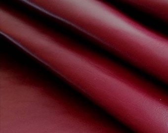 Bordeaux Italian Calf Leather Sheets: Soft, Full Grain Leather for Crafts