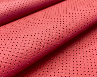 Pepper Red Italienisches Echtleder perforiert: Automobile Polsterung