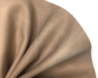 Aniline Leather Sheet, Tuareg Tan, Full Grain Cowhide (A4)