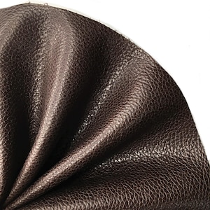 FULL GRAIN dark brown Leather sheets Pebble Leather sheets Genuine texture leather scraps Natural leather pieces Leather for DIY