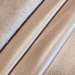 FULL GRAIN PREMIUM leather Silver metallic color leather sheets for Crafting and Accessories - Italian Leather Craft Sheets
