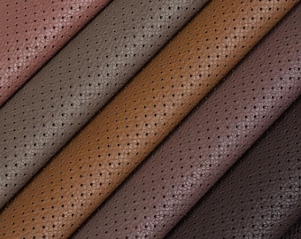 Italian Perforated Leather Sheet: Automotive Upholstery, Crafting Leather