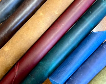 Crazy Horse Leather Sheet, Vintage Style, DIY Crafting (A5/A6)