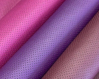 Italian Genuine Perforated Leather Sheet: Automotive Upholstery Grade