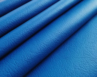 Láminas de cuero italiano azul eléctrico: piel de vacuno anilina de grano completo