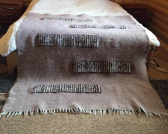 Natural Wool Throw, Sheep Wool Blanket, Woven Wool Blanket, King Size Wool Bedding, Bed Coverlet, Soft Blanket, Woolen Blankets, Bed Cover