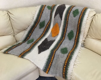 Handwoven Blanket, Traditional Blanket, Wool Blanket, Lizhnyk Wool Blanket, Hutsul Blanket, Ukrainian Blanket, Handmade Sheep Wool Blanket,