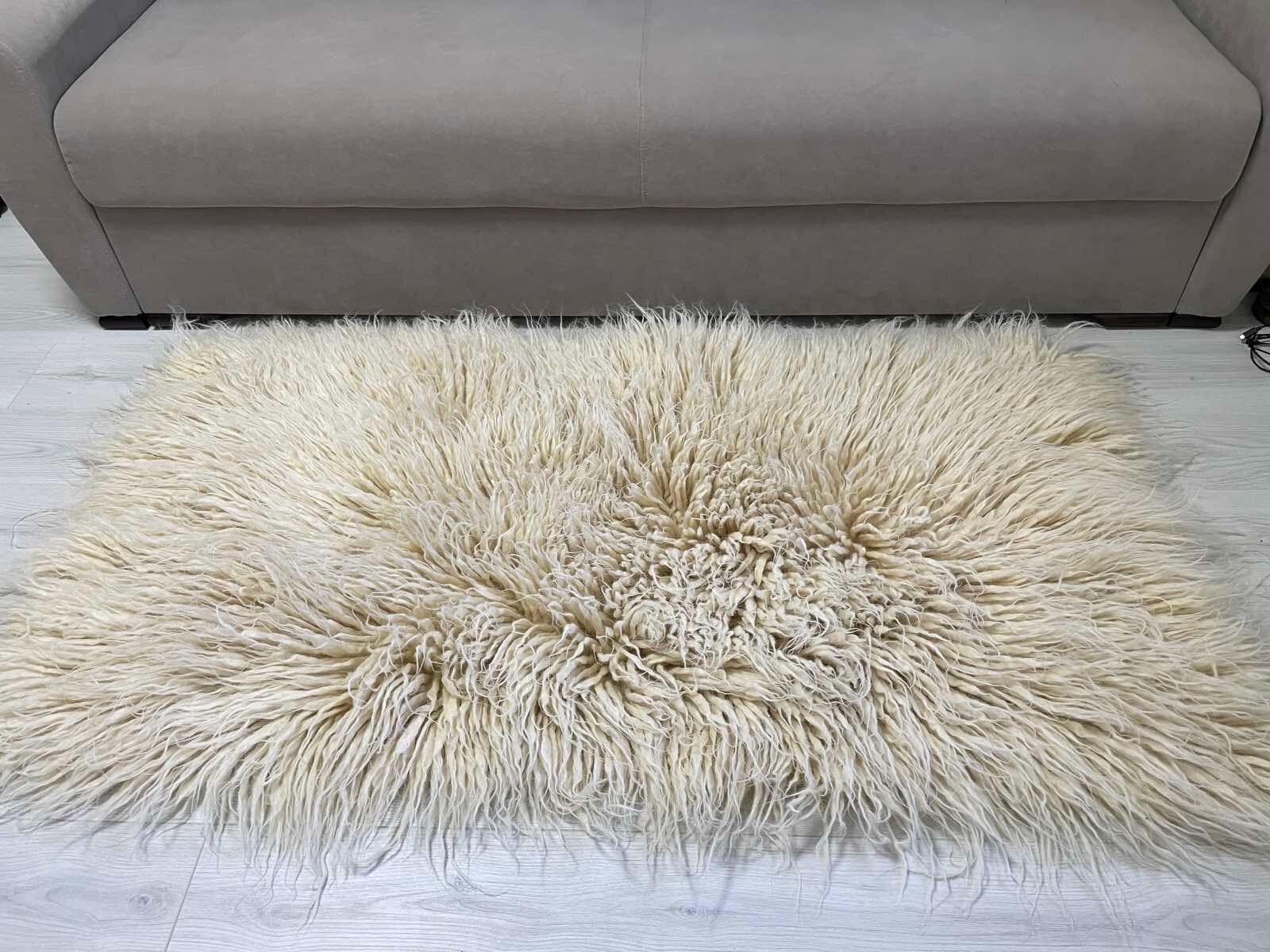 Handwoven Wool Rug, Fluffy Fireside Cover, Carpathian Lizhnyk - Etsy