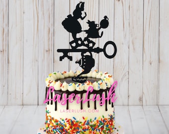Wonderland Inspired | Cake Topper | Illusion | Alice | Rabbit | UK FAST SHIPPING