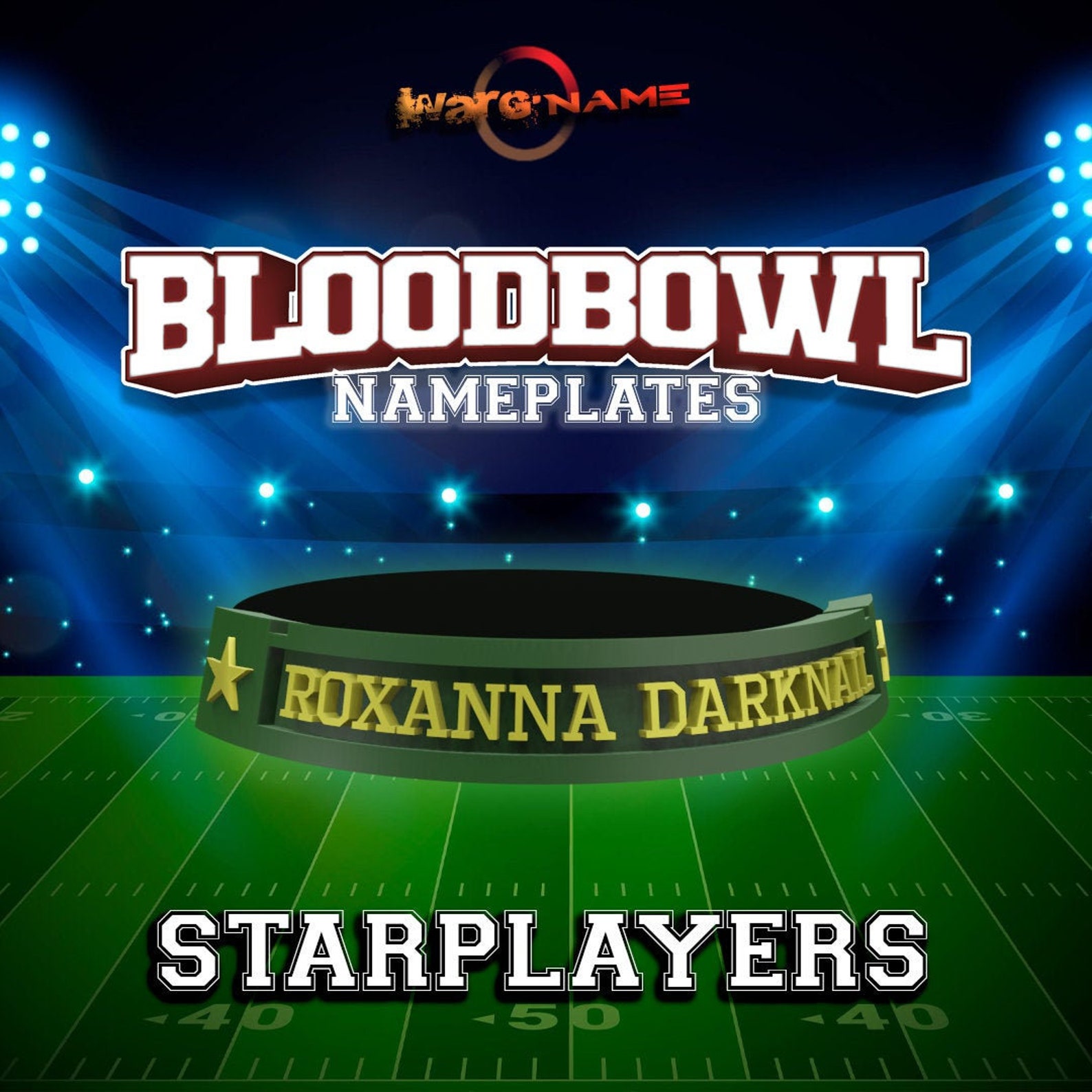 Blood Bowl STAR PLAYERS N Z Fantasy Football Name Plates Etsy