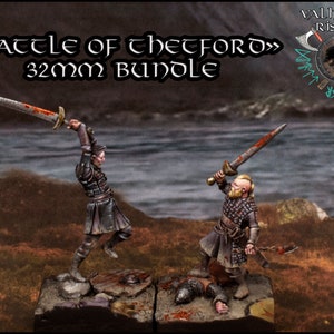 Pack Viking Figurines Torstein and Warrior Priest Scale 32mm Resin